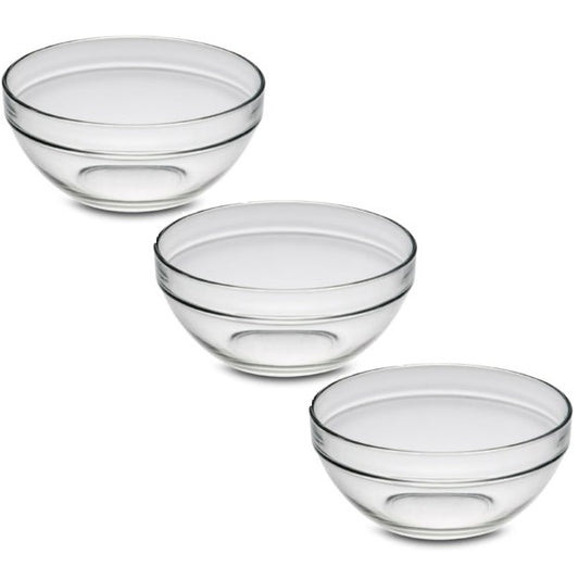 Set 3Pz Ciotole Vetro Antipasto Ciotoline Per Salse Aperitivo Insalatiera Ø7.5Cm