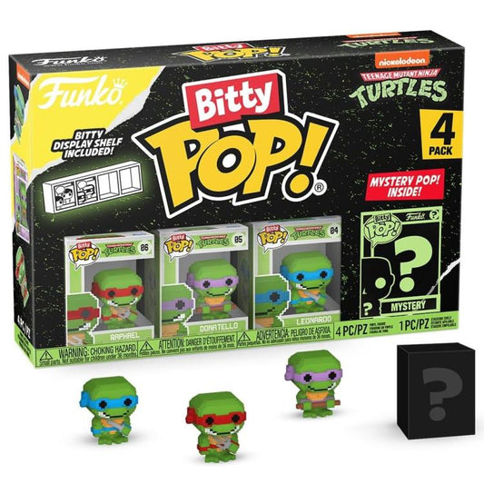 Funko Bitty Pop! Tmnt Tartarughe Ninja Turtles 4 Pack Raphael/Donatello/Leonardo