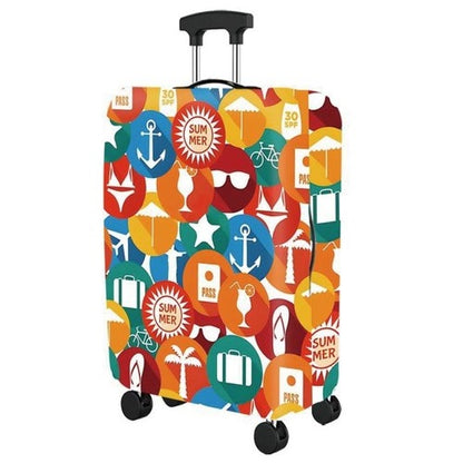 Copri Valigia da Viaggio Tg.XL Copertura Elastica per Trolley Coperchio Custodia Bagaglio (Varie Fantasie Colorate)