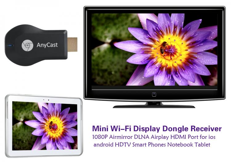 CHIAVETTA DONGLE ANYCAST WIFI HDMI MIRACAST AIRPLAY DLNA ANDROID MIRRORING
