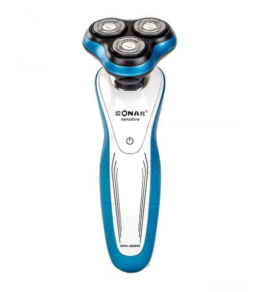 Rasoio 3 Testine Elettrico Ricaricabile Uomo Regolazione Barba Peli Viso Sn-320