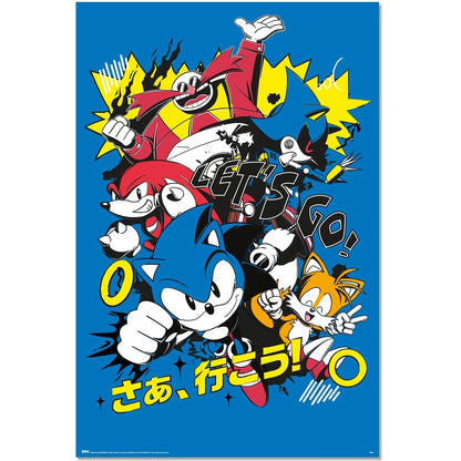 Maxi Poster - Sonic the Hedgehog: (MANGA) da Parete Incorniciabile 91x61 cm Carta Lucida Licenza Ufficiale Nerd Gamers Nintendo, Playstation, Sega, Xbox, Atari