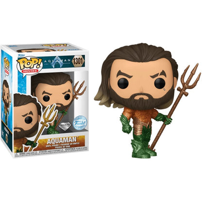 Funko Pop ! Movies Aquaman And Lost Kingdom -(1301) Acquaman Diamond Glitter Exm