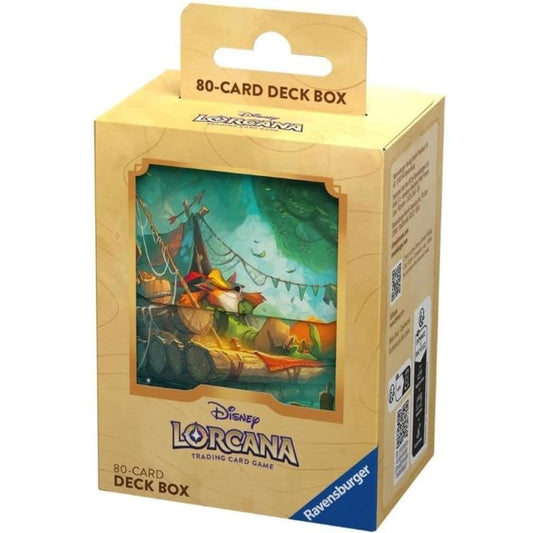 Disney Lorcana Terre D'Inchiostro Deck Box Card Set 3 Robin Hood Porta Mazzo Tcg