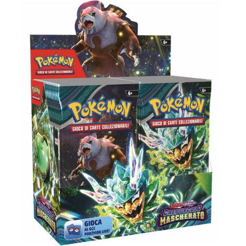 Pokemon Box 36 Bustine Crepuscolo Mascherato Scarlatto/Violetto Carte Tcg Gcc It