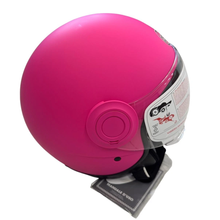 Casco Jet Sirio Matt Moto Scooter Omologato Ece Visiera Removibile (Rosa Tg.L)