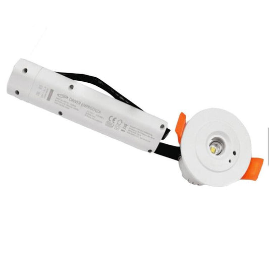 Faretto Di Emergenza Da Incasso 3W Led Cob Lampada Anti Blackout Mini Spot 6500K