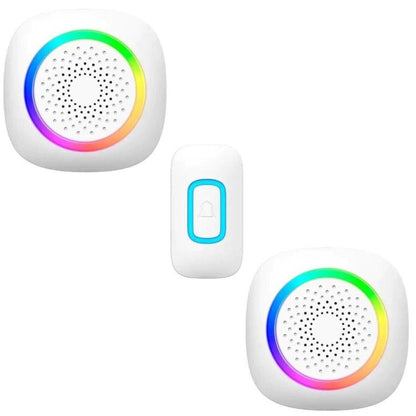CAMPANELLO SENZA FILI DIGITALE WIRELESS 2 DOPPIO RICEVITORE PORTE CASA UFFICIO
