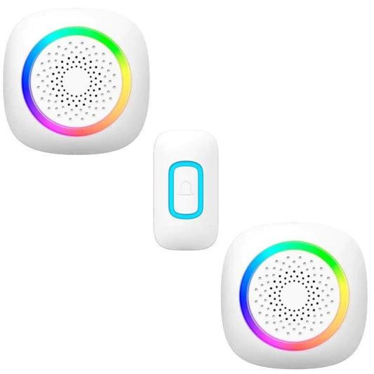 CAMPANELLO SENZA FILI DIGITALE WIRELESS 2 DOPPIO RICEVITORE PORTE CASA UFFICIO