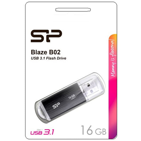 Silicon Power Flash Drive 16 Gb Blaze B02 Pendrive Sp Chiavetta Usb 3.1 Memoria