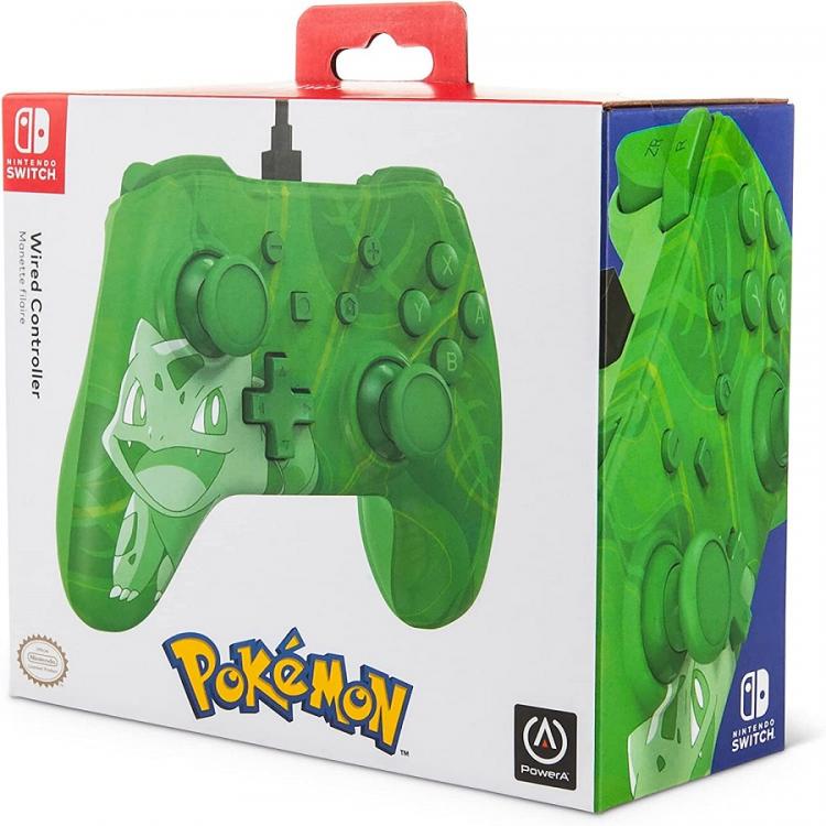Powera Wired Controller Nintendo Switch Bulbasaur Pokemon Verde Joystick Pad