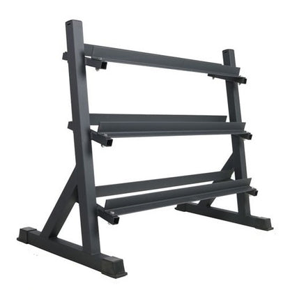 Hb Rastrelliera 3 Livelli Supporto Rack Porta Manubri Pesi Palestra Espositore