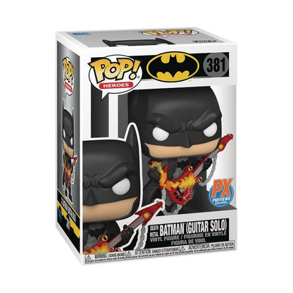Funko Pop Heroes Dc The Batman - Batman (Guitar Solo) 381 Metal Px Previews Exc