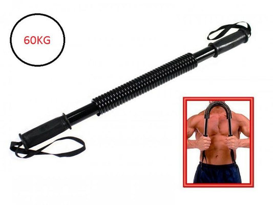 Power-Twister Barra Di Potenza Molla Attrezzi Per Palestra Fitness Sport 60Kg