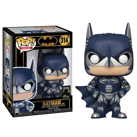 Funko Pop ! Heroes Batman 80Th - Batman (314) 1997 Black Vinyl Figure Origins