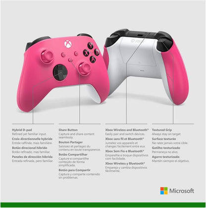 CONTROLLER MICROSOFT XBOX SERIE X/S ONE WIRELESS DEEP PINK JOYPAD ROSA PC NUOVO