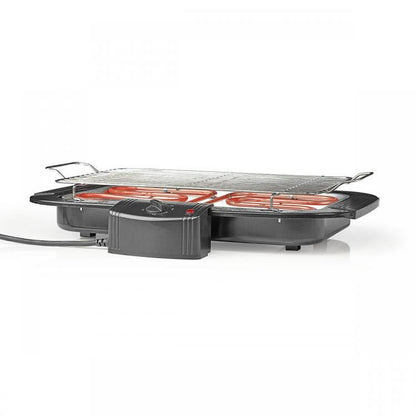 Nedis Barbecue Elettrico Griglia Bistecchiera Bbq Piastra Tavolo Giardino 2000W