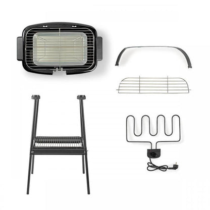 Nedis Barbecue Elettrico Con Piedi O Da Tavolo Griglia Grill Bbq No Fumo 2000W