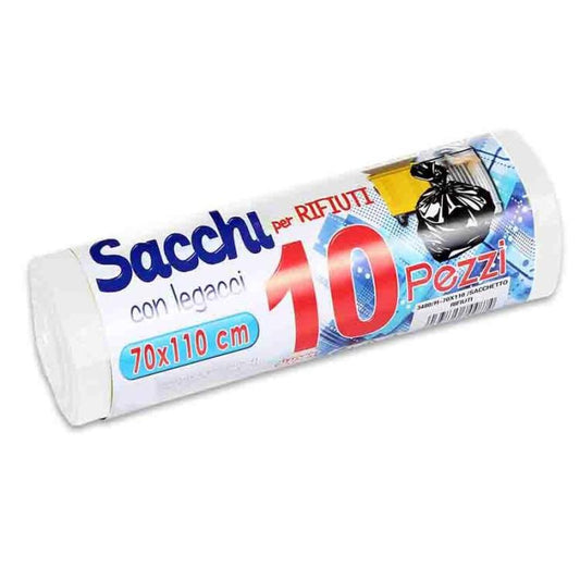 100 BUSTE SACCHI SACCHETTI RIFIUTI SPAZZATURA RACCOLTA DIFFERENZIATA 70X110cm BI