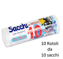 100 BUSTE SACCHI SACCHETTI RIFIUTI SPAZZATURA RACCOLTA DIFFERENZIATA 70X110cm BI