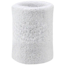 Polsino Tergisudore Elastico Polsiera In Spugna Cotone Tennis/Sport/Gym Bianco