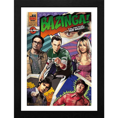 ABYSTYLE - THE BIG BANG THEORY (BAZINGA) POSTER INCORNICIATO STAMPA CON CORNICE