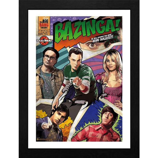 ABYSTYLE - THE BIG BANG THEORY (BAZINGA) POSTER INCORNICIATO STAMPA CON CORNICE