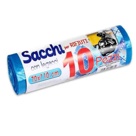 200 BUSTE SACCHI SACCHETTI RIFIUTI SPAZZATURA RACCOLTA DIFFERENZIATA 70X110cm BL