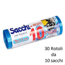 300 BUSTE SACCHI SACCHETTI RIFIUTI SPAZZATURA RACCOLTA DIFFERENZIATA 70X110cm BL