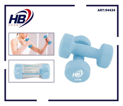 Manubrio Neoprene Bilanciere Manubri Pesi Aerobica Palestra Bodybuilding | 1,5Kg