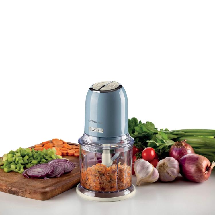 ARIETE TRITATUTTO VERTICALE 0438 VINTAGE 2 VELOCITÀ LAME ACCIAIO 600ML 400W BLU