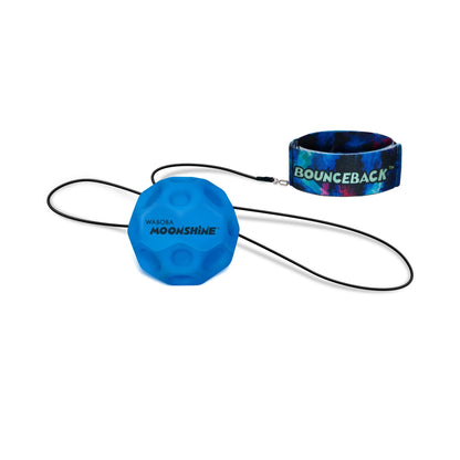 Waboba Pallina Original LED Bounceback Ball (MOONSHINE) Palla con Luce LED al guinzaglio, Super Rimbalzo, per Interni ed Esterni IPER RIMBALZANTE, Giocattolo per saltare ad alte prestazioni per un'estate di divertimento senza fine