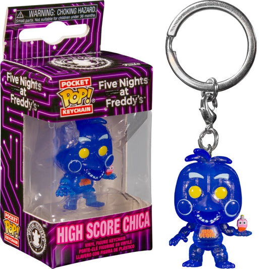 Funko Pop Portachiavi Five Nights At Freddy'S S7 High Score Chica Blue Keychain