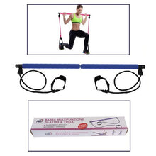 ATTREZZO ELASTICO LONG BARRA RESISTENZA CORDA ESERCIZI BRACCIA PILATES YOGA BLU
