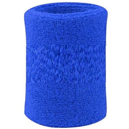 Polsino Tergisudore Elastico Polsiera In Spugna Cotone Per Tennis/Sport/Gym Blu