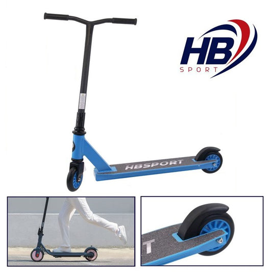 Hb Sport Monopattino Compatto Con 2 Ruote In Metallo Per Bambino/Bambina | Blu