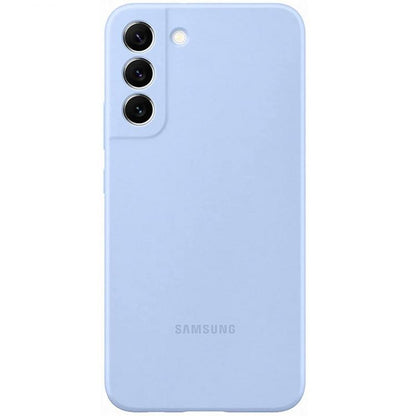 Samsung Silicone Cover Galaxy S22+ Cellulare Custodia Blue Morbida Celeste 5G
