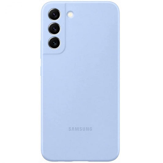 Samsung Silicone Cover Galaxy S22+ Cellulare Custodia Blue Morbida Celeste 5G