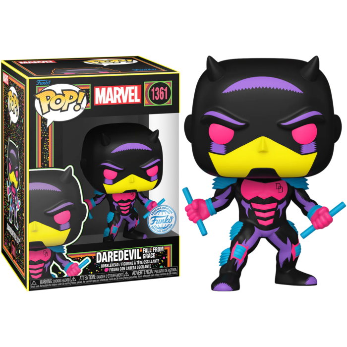 Funko Pop Marvel: Daredevil (1361) Fall From Grace (Blacklight) (Exclusive) 9 Cm