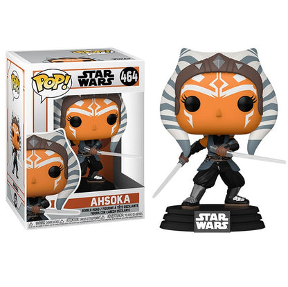 Funko Pop ! Star Wars Mandalorian (464) Ahsoka With Lightsabers Vinyl Figure 9Cm