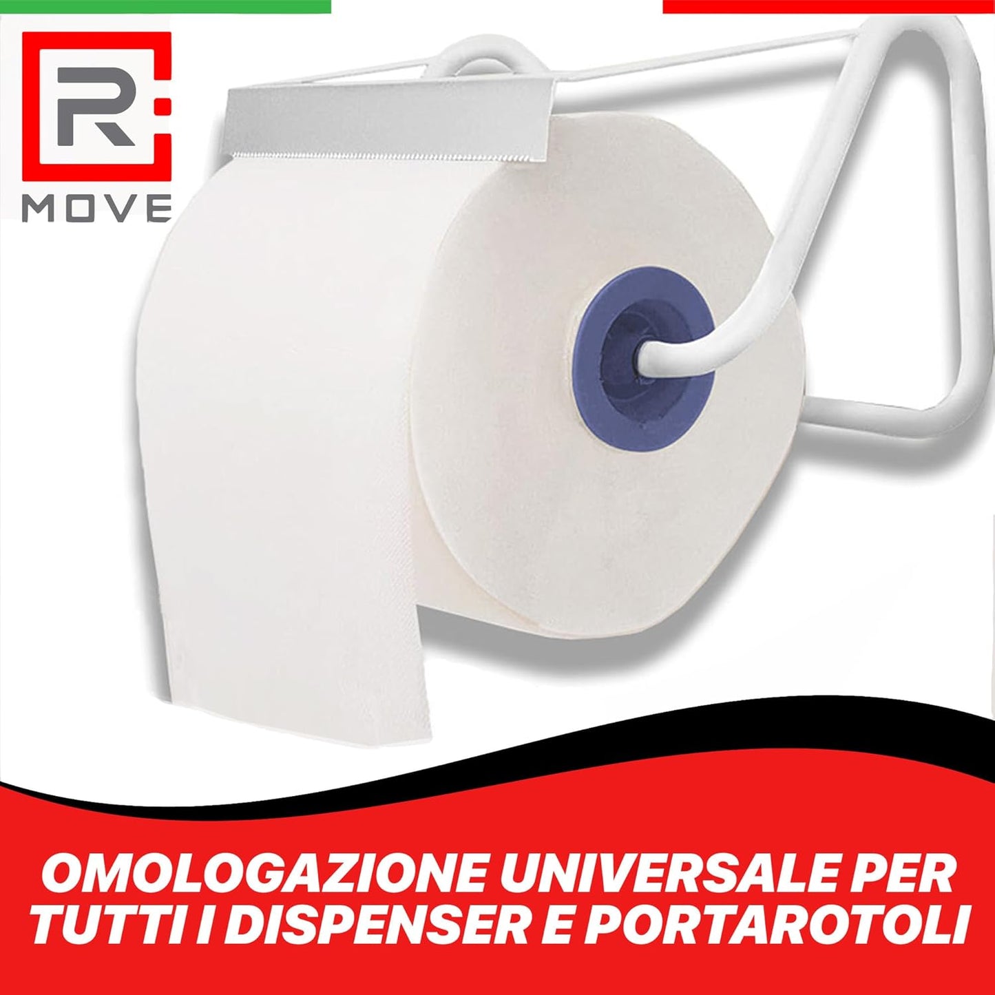 R Move 2 Rotoloni di Carta asciugatutto, Bobina industriale mani Professionale a 800 Strappi, Asiugamani Pura Cellulosa lunga durata extra resistente, assorbenti da cucina 1600 strappi totali