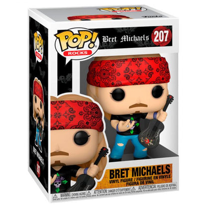 Funko Pop ! Rocks Bret Michaels (207) Guitar Band Pop Vinyl Figure Music Rock