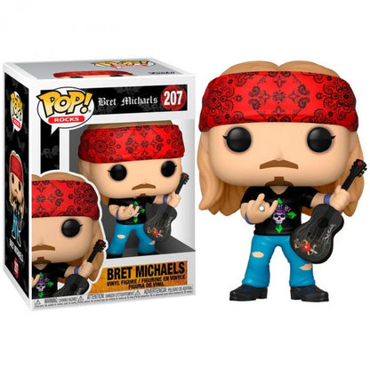 Funko Pop ! Rocks Bret Michaels (207) Guitar Band Pop Vinyl Figure Music Rock