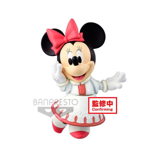 BANPRESTO Q POSKET DISNEY - FLUFFY PUFFY MINNIE TOPOLINO STATUETTA BANDAI 10CM