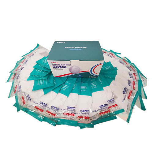 BULK MASCHERINA PROTETTIVA FFP2 PACK 20 PEZZI 5 STRATI PROTEZIONE SCHIZZI