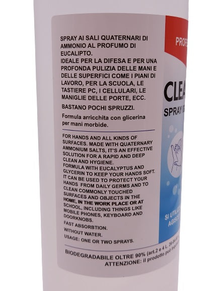 Professional Clean++ Spray Igienizzante 750 Ml X Ambienti Casa Tessuti Superfici