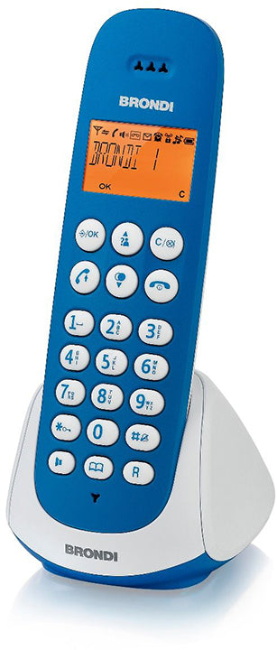 Telefono Cordless Brondi Adara Senza Filo Portatile Ufficio Casa Hotel Negozio