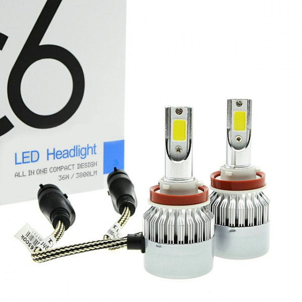 COPPIA LAMPADE LED DA AUTO FARI Hb4 MOTO KIT LAMPADINE 36W LUCE BIANCA 6000 FARO