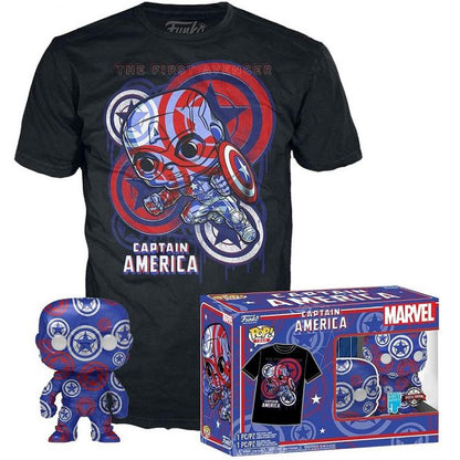 Funko Pop ! Tees Marvel Captain America 36 Art Series Special Edition T-Shirt Xl