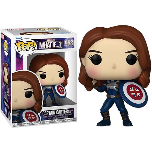 Funko Pop ! Marvel Studios What If..? - Captain Carter (968) Stealth Bobble-Head